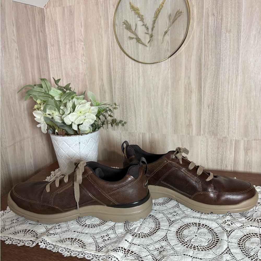Rockport Brown Leather Men's Sneakers shoes